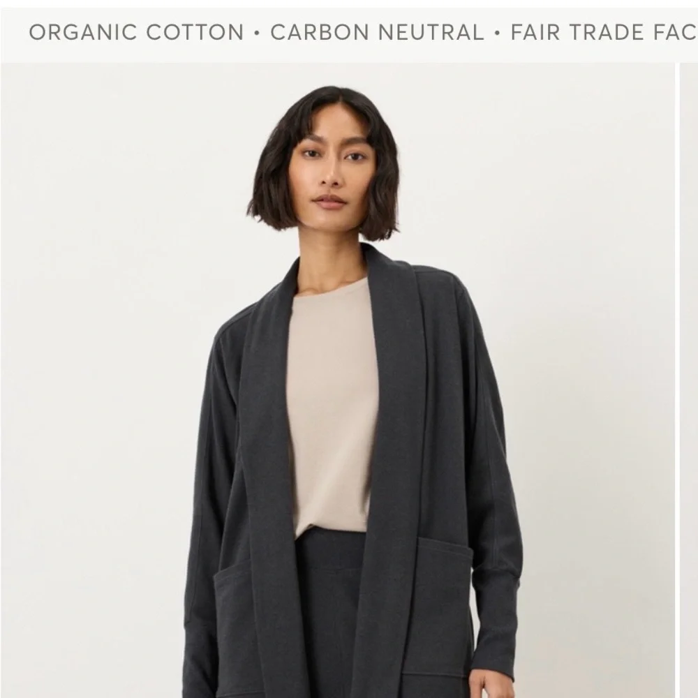 Organic Airplane Wrap Cardigan NWOT - Picture 5 of 10